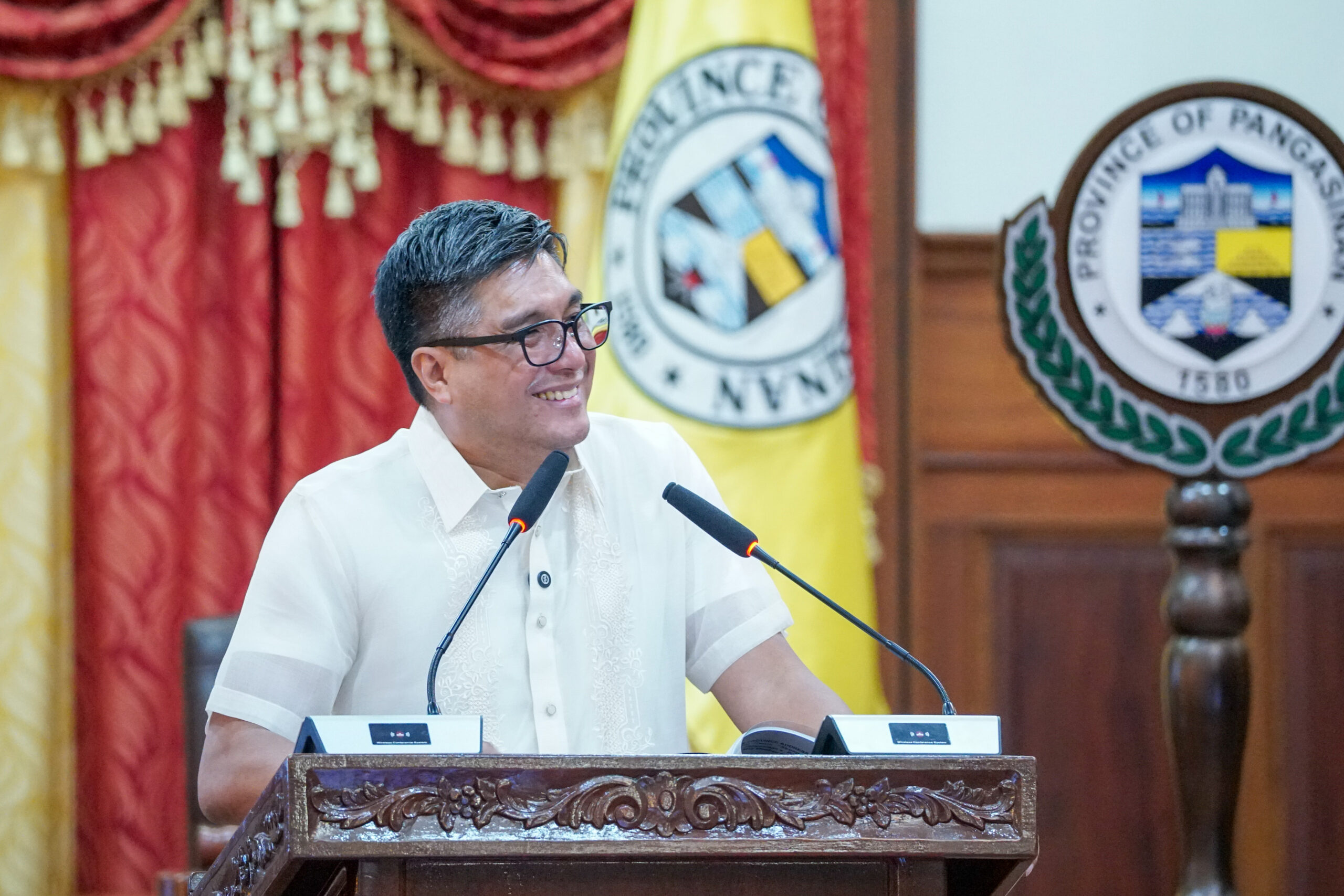Visual of Gov. Guico delivering his State of the Province Address 2026.